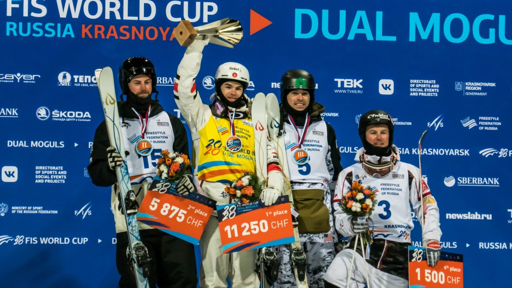 Kingsbury tops dual moguls podium in Russia to secure ninth World Cup title