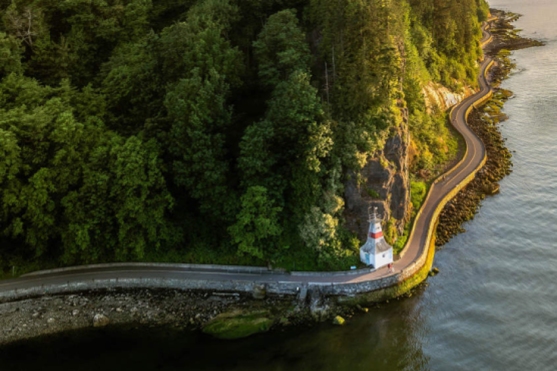 A look from above at the Seawall pathway