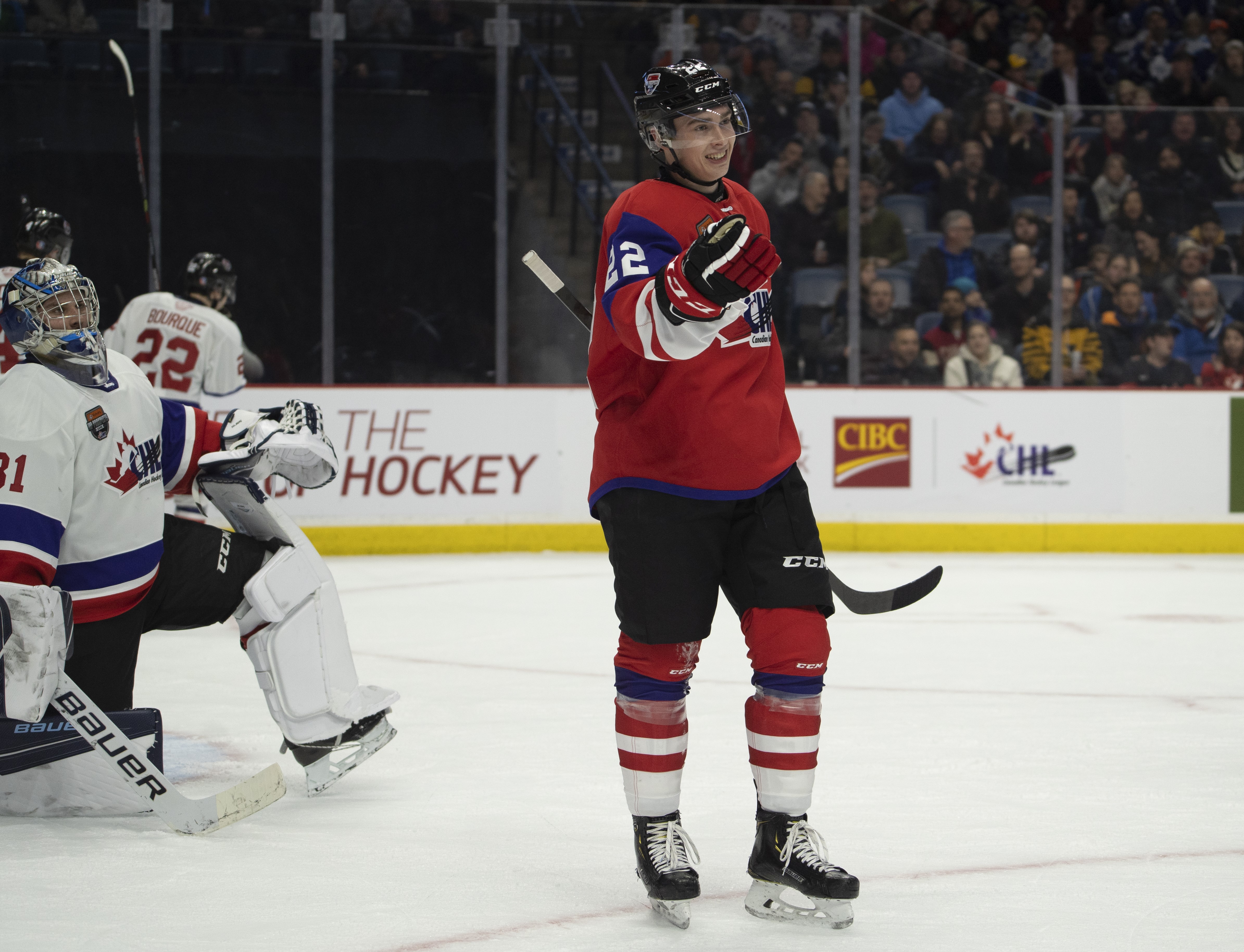 Un joueur de hockey sur la glace