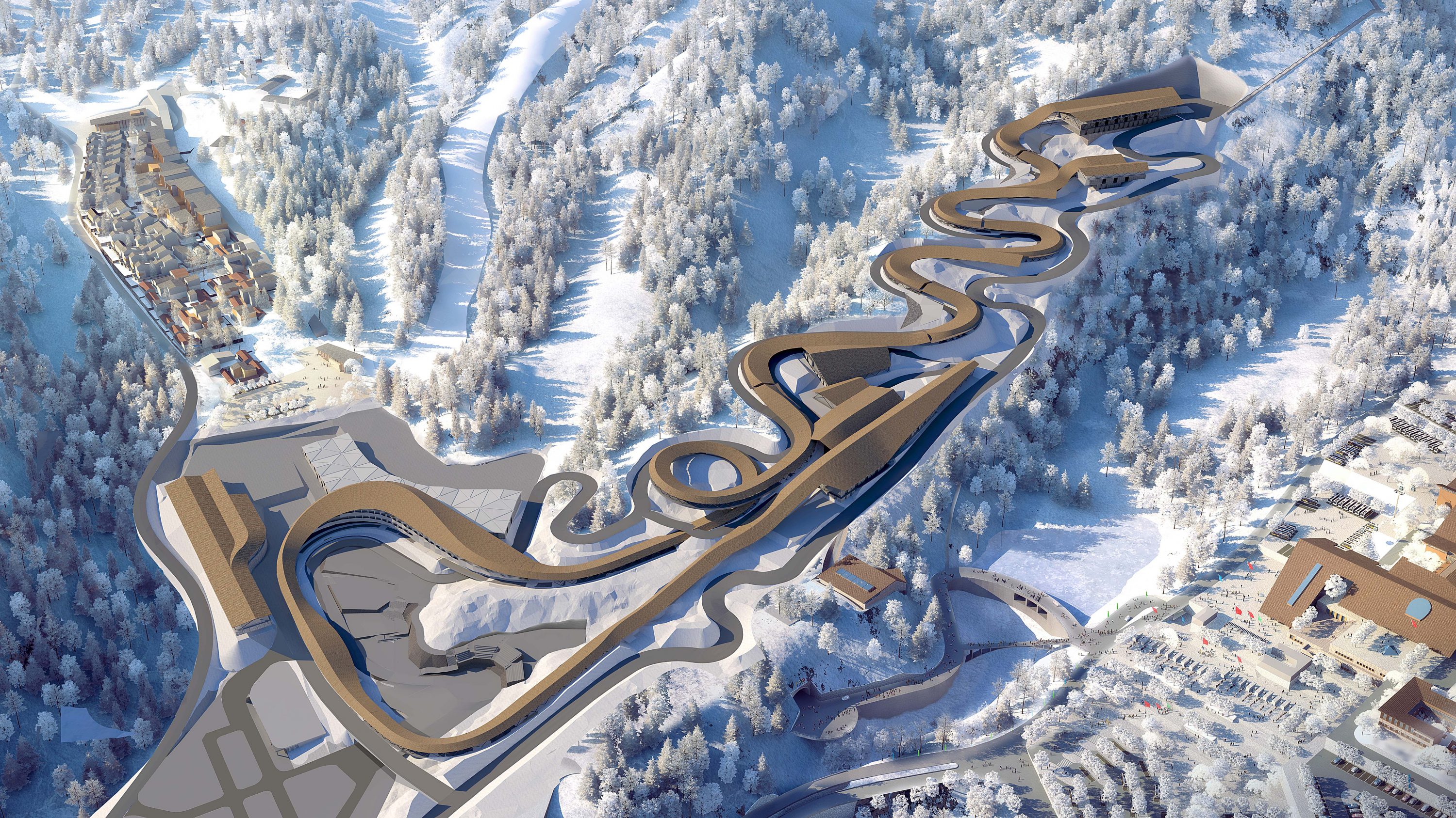 Artist rendering of Yanqing National Sliding Centre