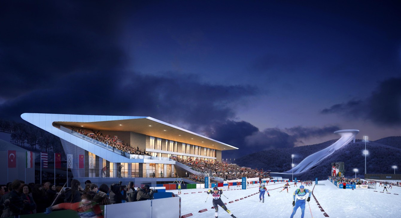 Artist rendering of National Biathlon Centre in Zhangjiakou
