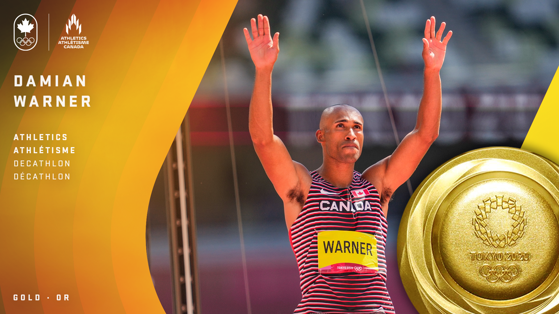 Warner makes history as Canada's first Olympic decathlon champion - Team  Canada - Official Olympic Team Website