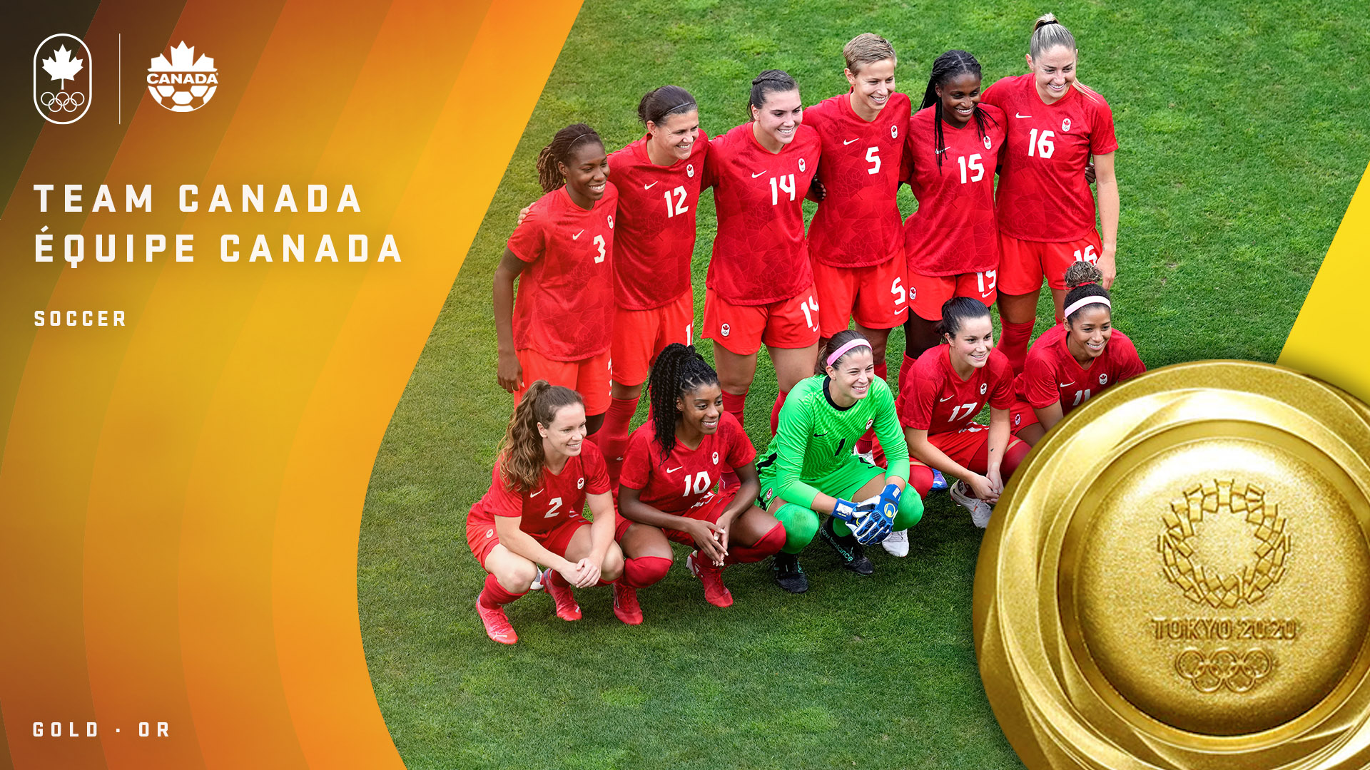Team Canada claims first ever gold medal in women's soccer Team