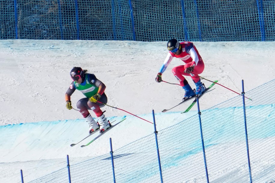 Brady Leman races during a World Cup run