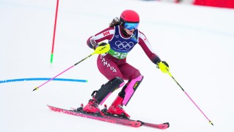 Ali Nullmeyer competes in slalom.