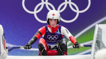 Trinity Ellis competes in luge.