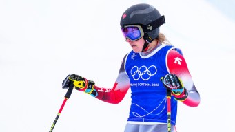 Hannah Schmidt competes in ski cross.