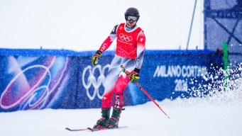 Reece Howden competes in ski cross.