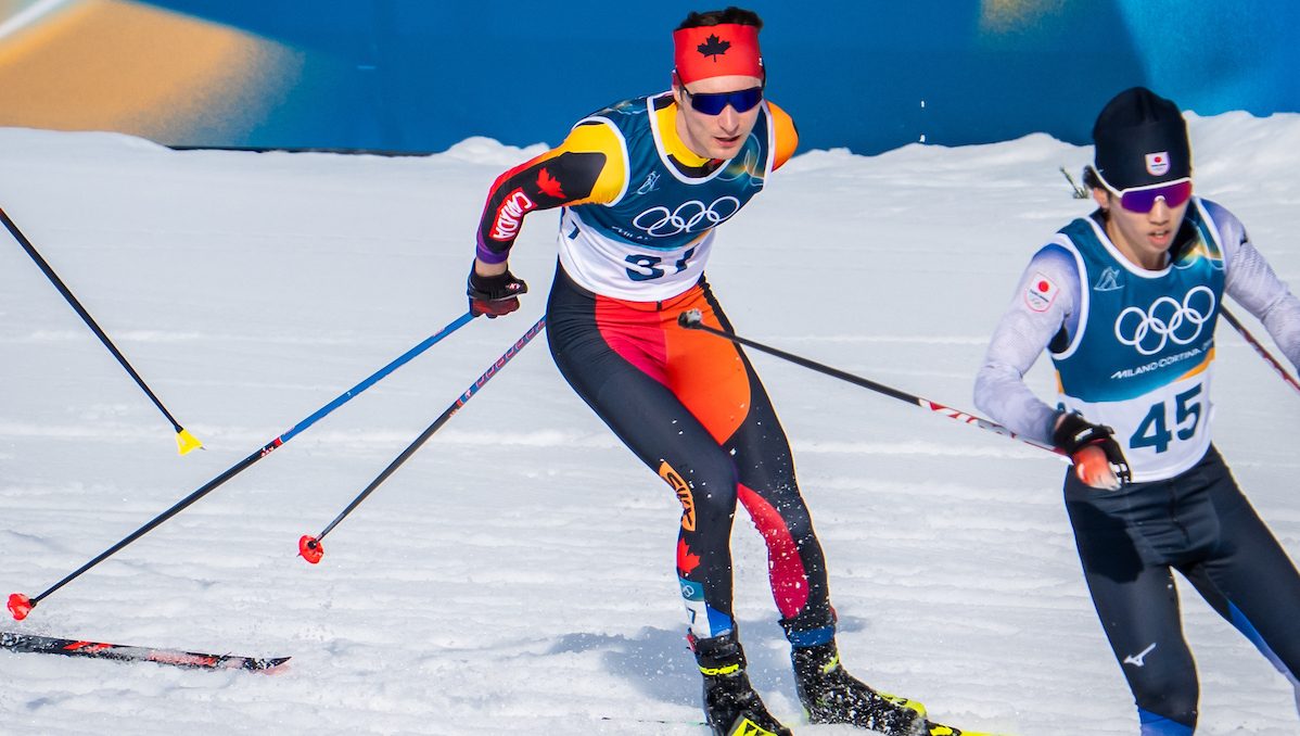 Rémi Drolet competes in cross country skiing.