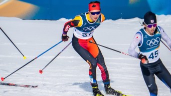 Rémi Drolet competes in cross country skiing.