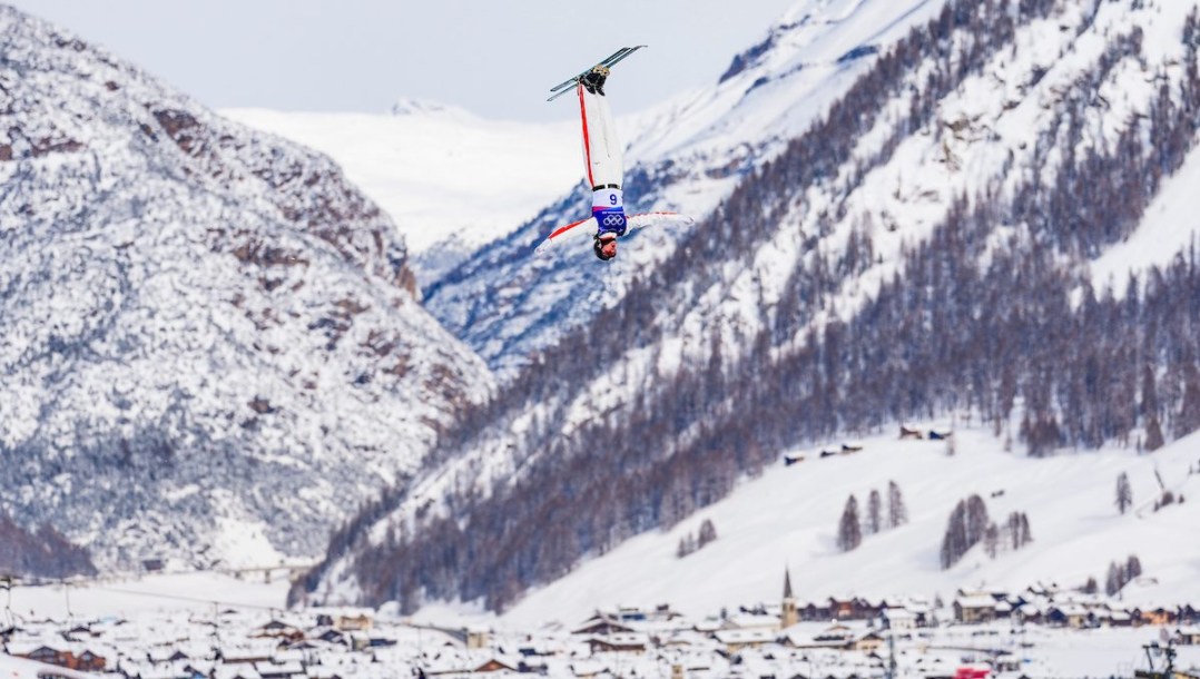 Marion Thénault competes in figure skating.