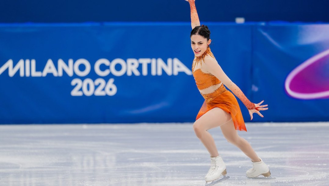 Madeline Schizas competes in figure skating.