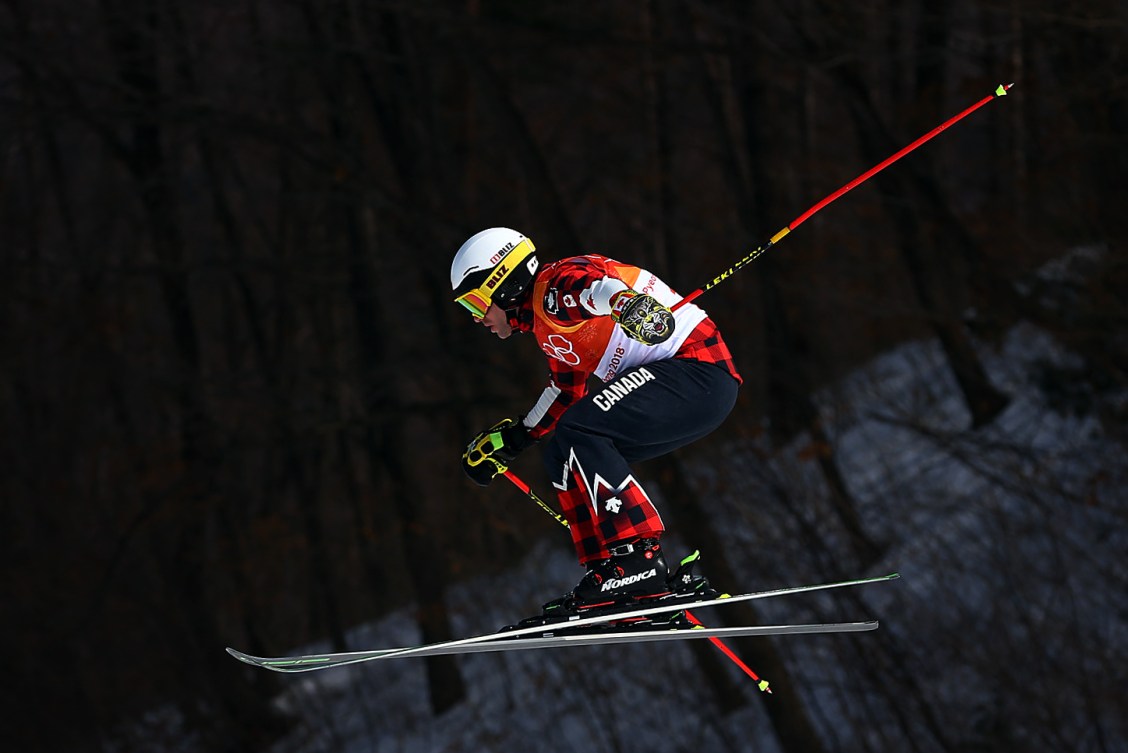 Kevin Drury of Canada competes in the Men's Ski Cross Seeding run at Phoenix Snow Park during the PyeongChang 2018 Olympic Winter Games in PyeongChang, South Korea on February 21, 2018.