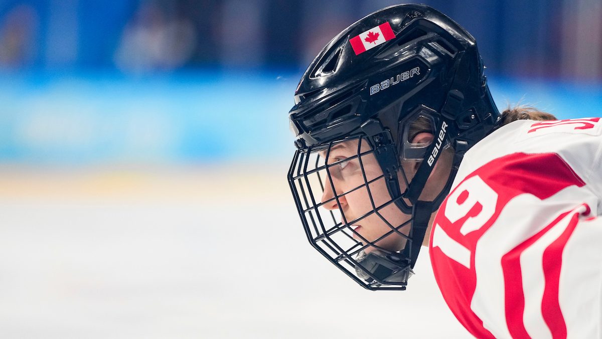 Brianne Jenner #19 of Team Canada waits for a face-of