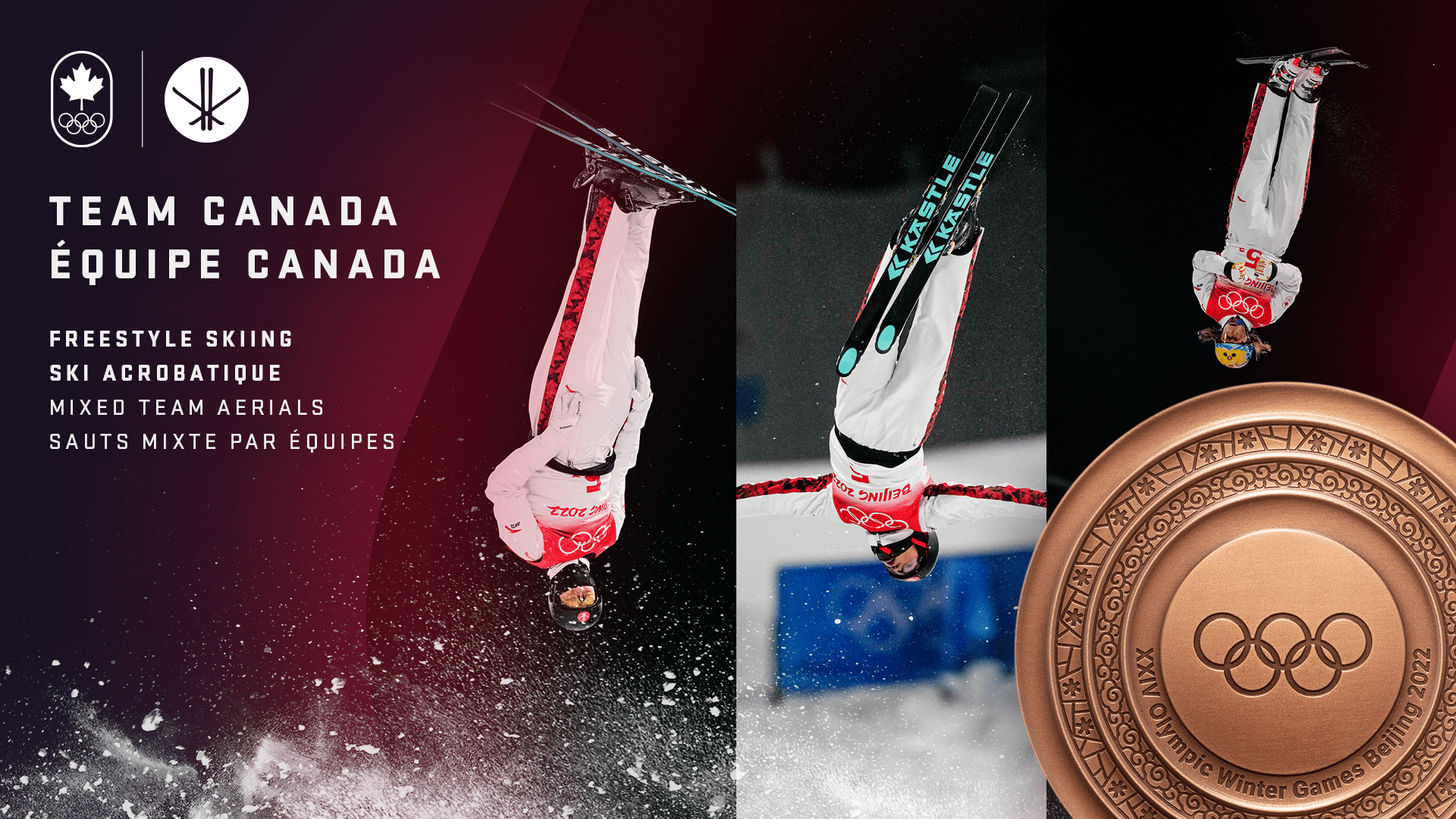 Canada wins bronze in Olympic debut of mixed team aerials Team Canada