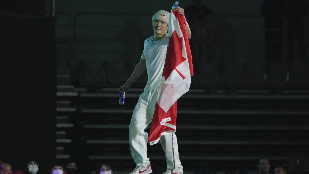 Winner Philip Kim of Canada, known as B-boy Phil Wizard, celebrates after winning the 2022 World Breaking Championship in Seoul, South Korea, Saturday, Oct. 22, 2022. Breakdancing will make its debut as an Olympic sport at the 2024 Paris Olympics. (AP Photo/Lee Jin-man)