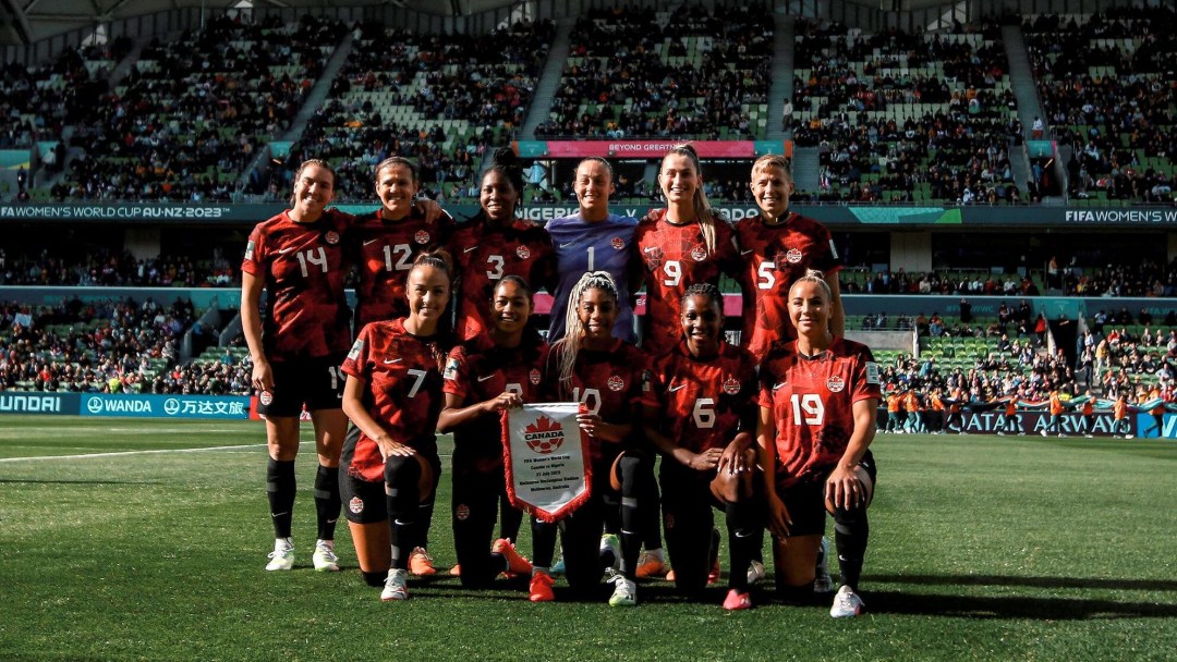 Team Canada at the 2023 Women's World Cup.