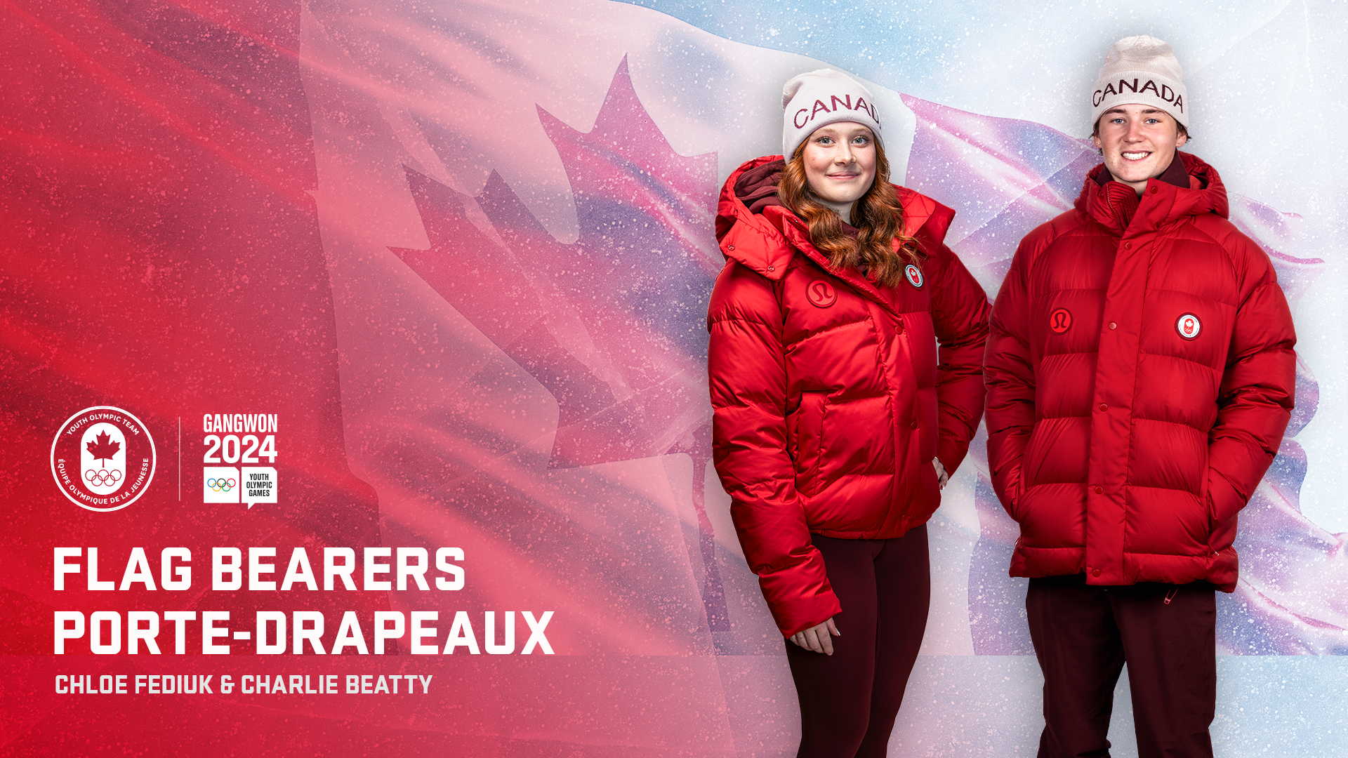 Two athletes selected as Team Canada's Gangwon 2025 Opening Ceremony