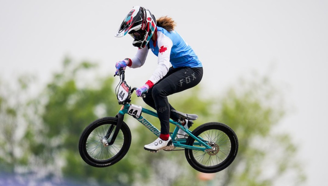 BMXer Molly Simpson flies through the air