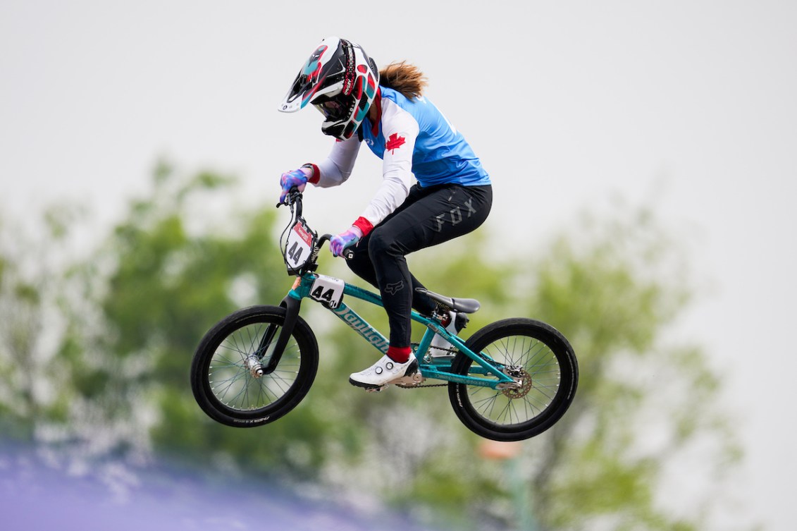 BMXer Molly Simpson flies through the air