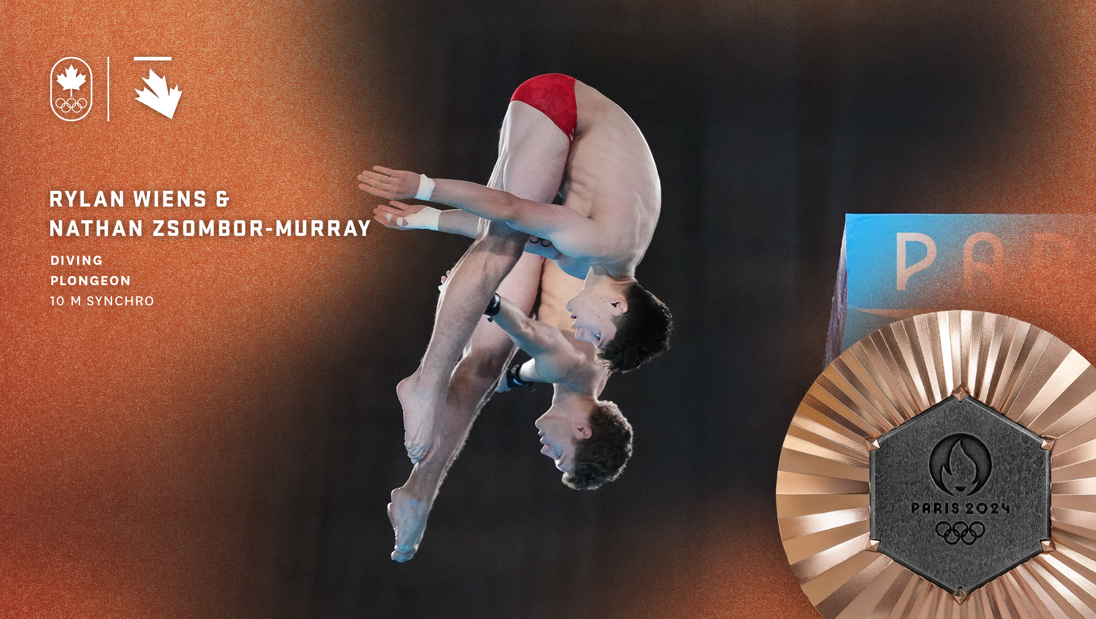 Wiens & ZsomborMurray dive to bronze in men's 10m synchro at Paris