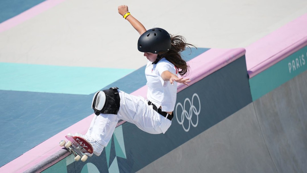 Fay Ebert performs a move