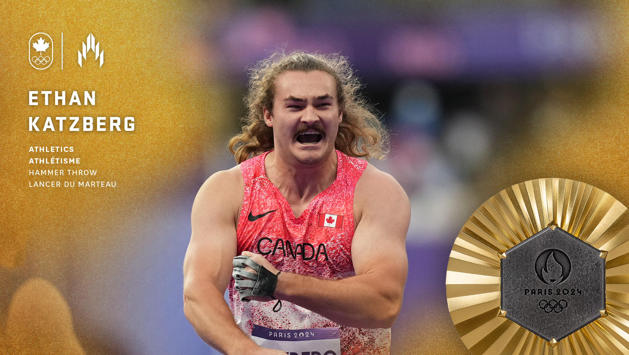 Ethan Katzberg wins gold in men's hammer throw Team Canada Official