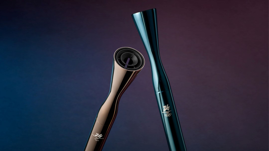 A photo of the Milano Cortina 2026 Olympic and Paralympic torches