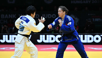 Canada's Catherine Beauchemin-Pinard faces off against Japan's Haruka Kaju