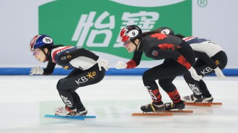 Courtney Sarault races against competitors