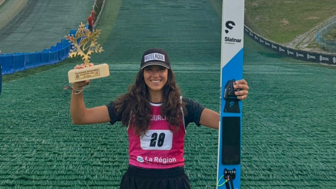 her first career podium on the Summer Grand Prix circuit.