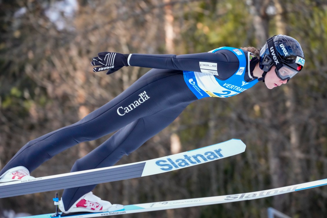 Nicole Maurer comes off the jump at an event in Austria.