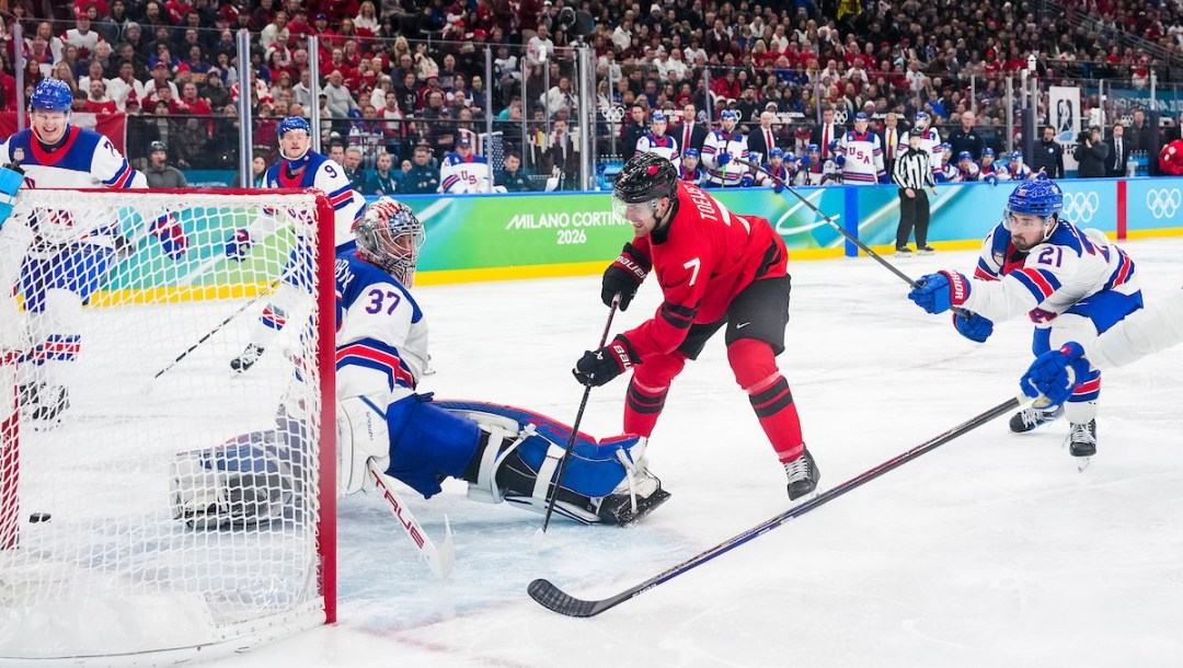 Devon Toews competes in ice hockey.