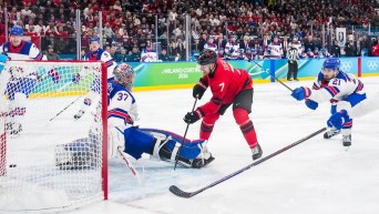 Devon Toews competes in ice hockey.