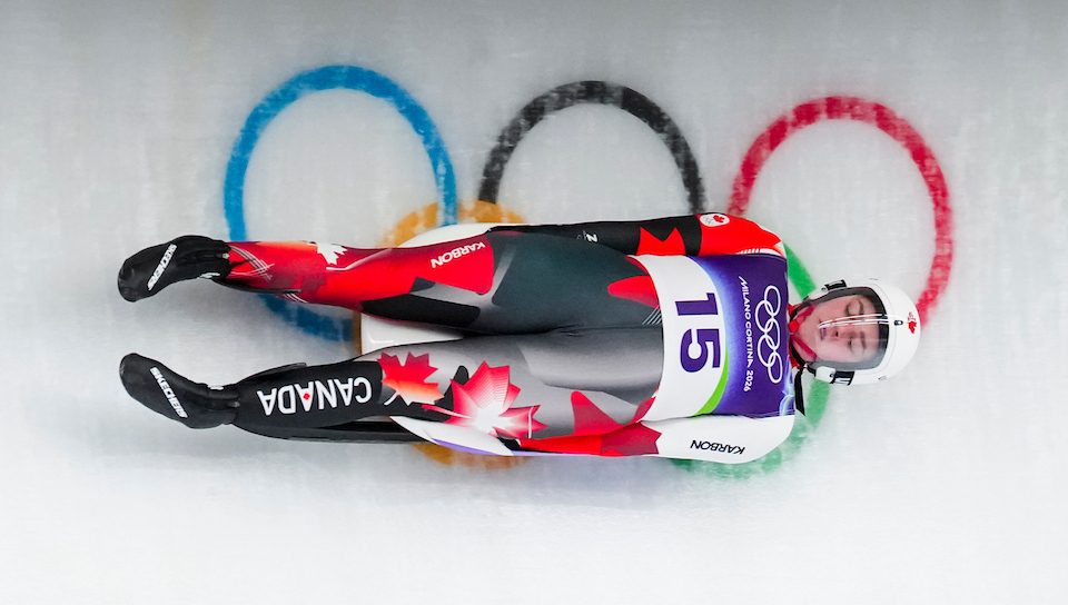 Embyr-Lee Susko competes in luge.