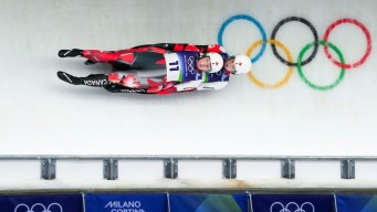 Kailey Allan competes in luge.
