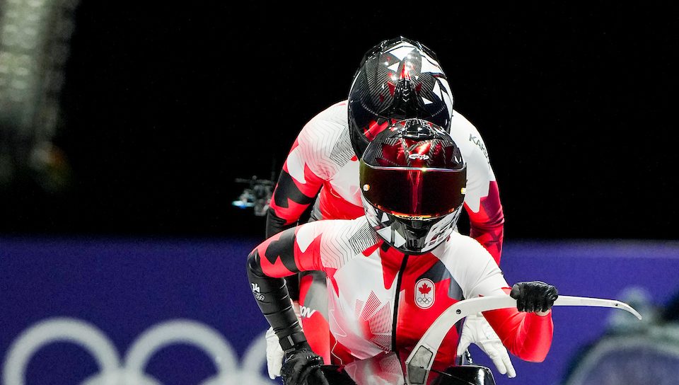 Bianca Ribi competes in bobsleigh.