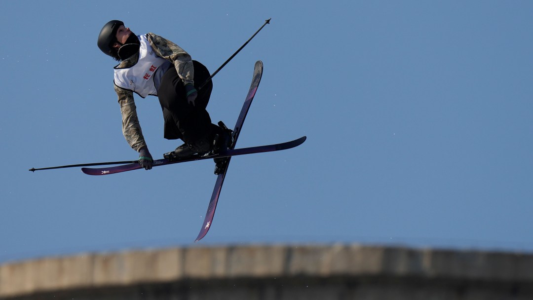 Dylan Deschamps of Canada competing in the Men's Freeski Big Air