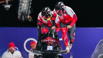 Shaq Murray-Lawrence competes in bobsleigh.