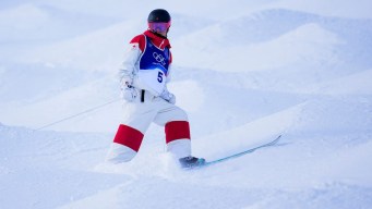 Julien Viel competes in freestyle skiing.