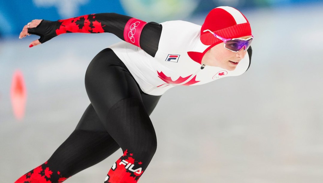 Rose Laliberté-Roy competes in long track speed skating.