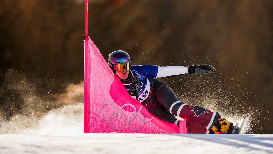 Ben Heldman competes in snowboard.