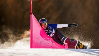Ben Heldman competes in snowboard.