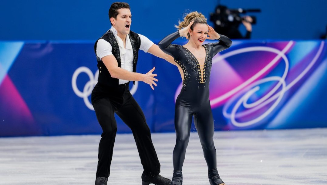Marie-Jade Lauriault competes in figure skating.