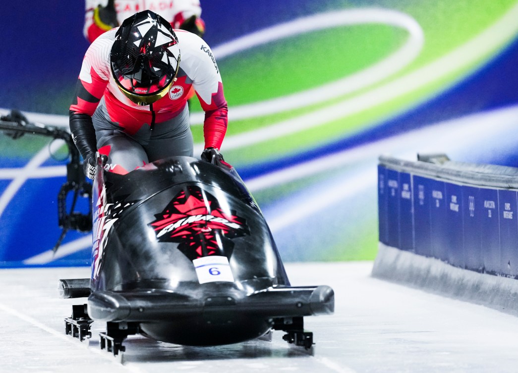 Team Canadas Melissa Lotholz competes in the Bobsleigh Women's Monobob