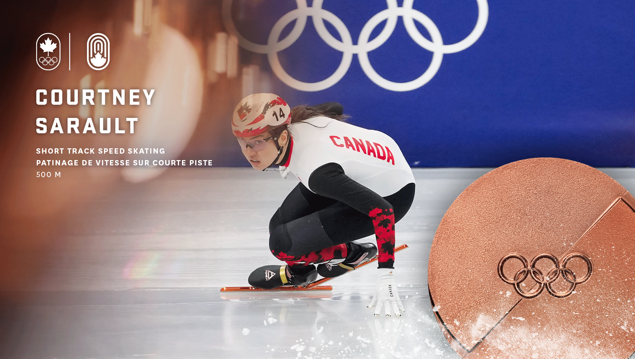 Courtney Sarault wins bronze in women's 500m short track speed