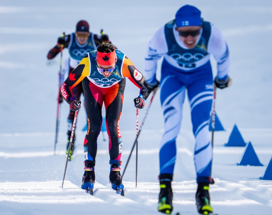 Xavier McKeever competes in the classic technique portion