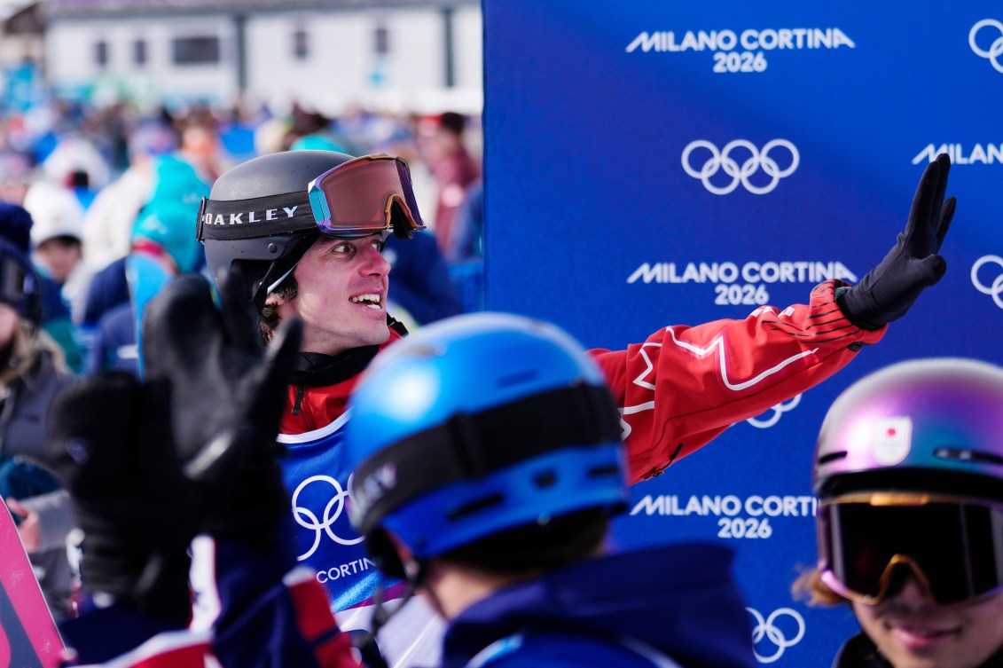 Team Canada's Mark McMorris following his final run in Snowboard Men's Slopestyle finals