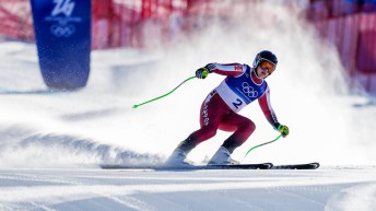 Jack Crawford competes in the men's downhill on Day 1
