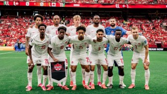 Canada's starting lineup against Switzerland